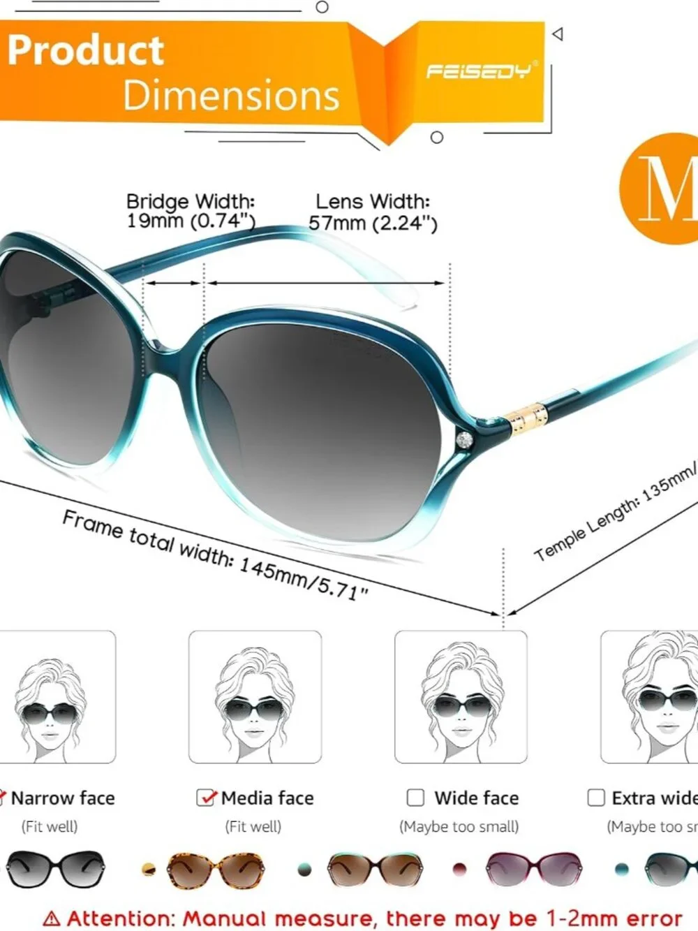 Fashion Women's Polarized Sunglasses with UV400 Protection - Butterfly Style